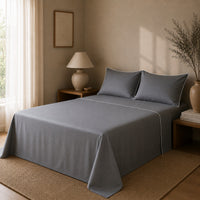 Set De Sábana De Bambú Lyocell Dark Grey