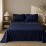 Set De Sábana De Bambú Lyocell Navy