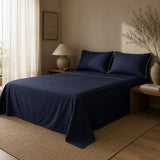 Set De Sábana De Bambú Lyocell Navy