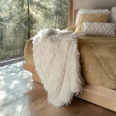 Throw Blanket Everest  Ivory