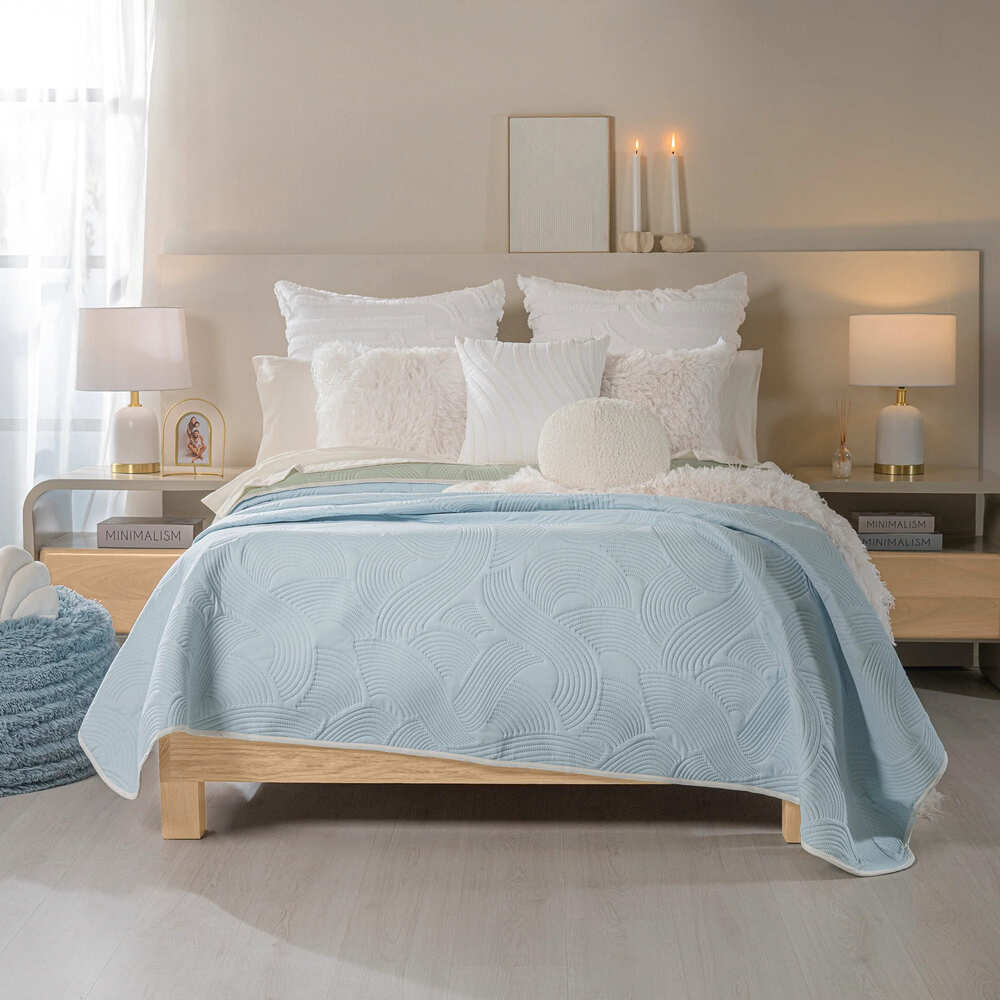 Cubrecama Reversible Blue
