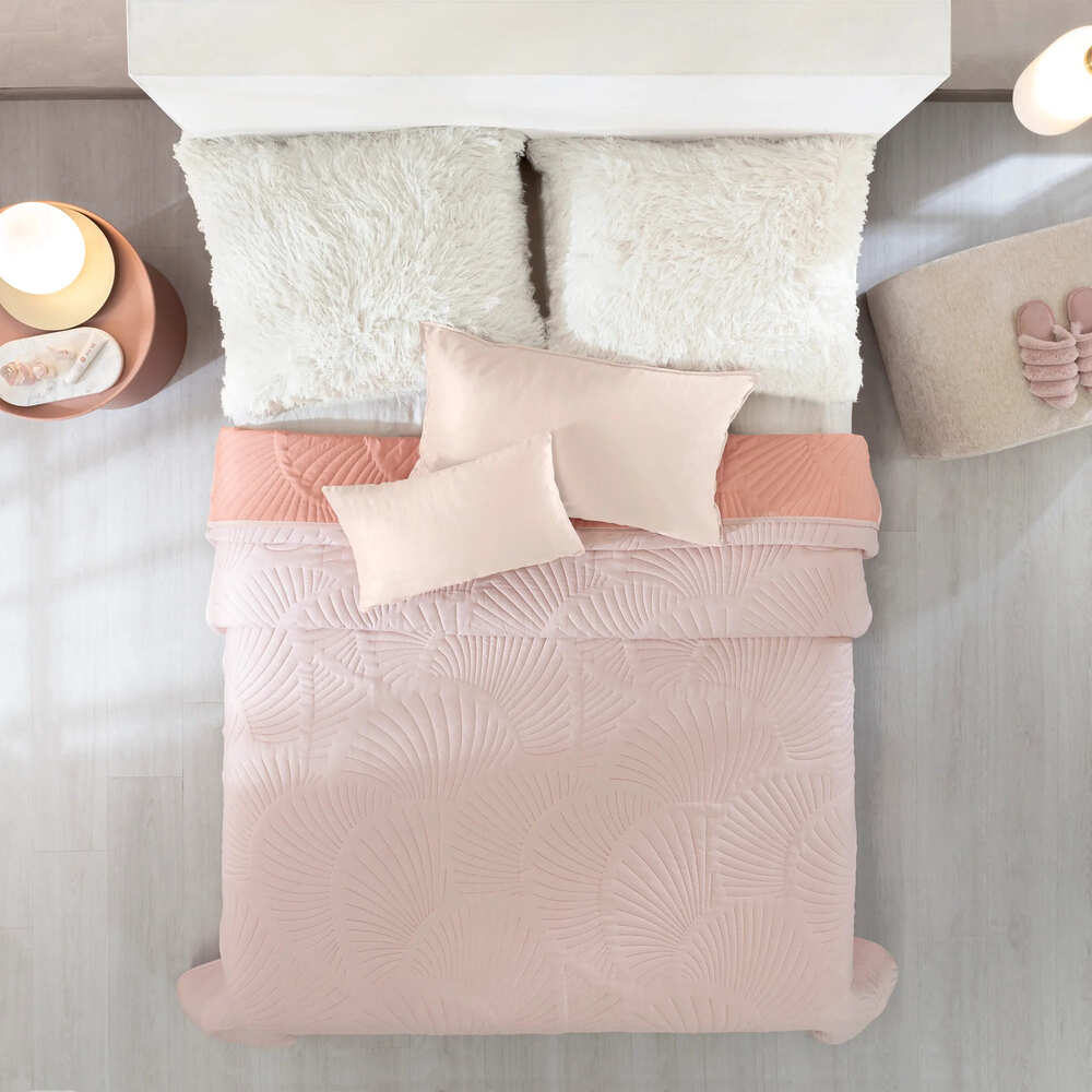 Cubrecama Reversible Sweet Pink