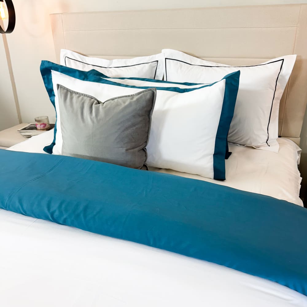 Duvet Cover Reversible 100% Algodón Egipcio Teal