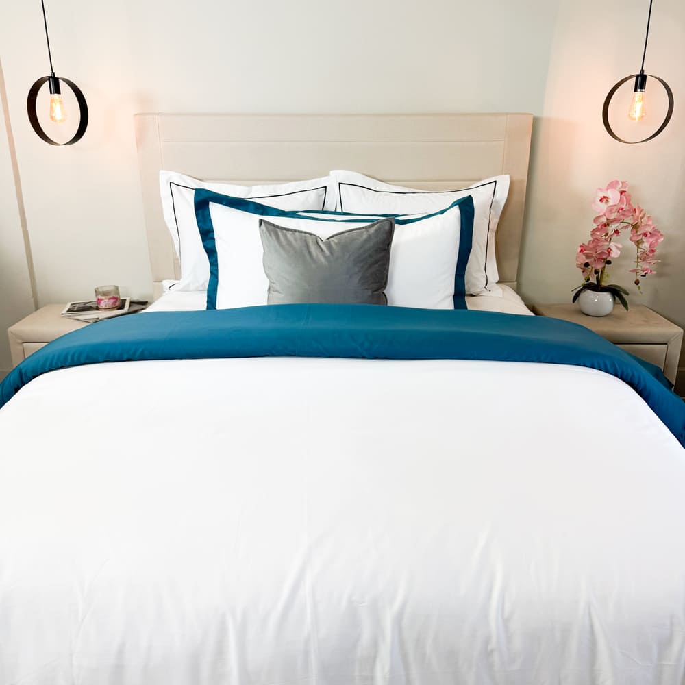 Duvet Cover Reversible 100% Algodón Egipcio Teal