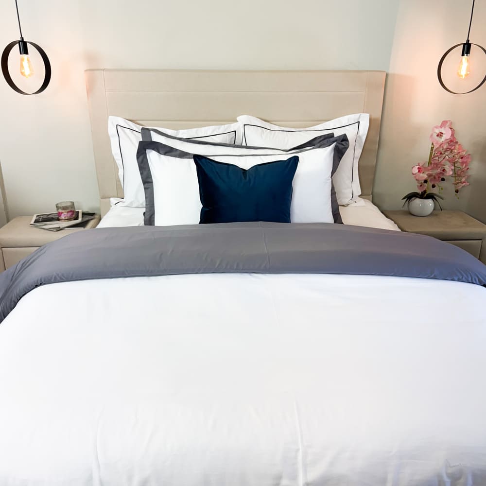 Duvet Cover Reversible 100% Algodón Egipcio Grey