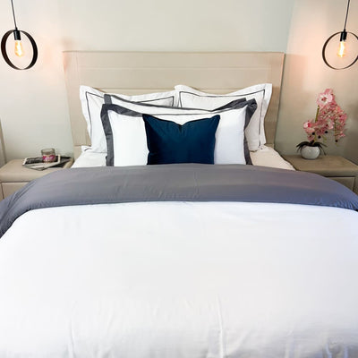 Duvet Cover Reversible 100% Algodón Egipcio Grey
