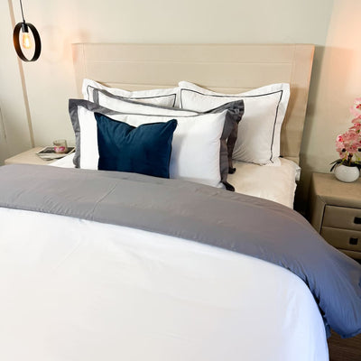 Duvet Cover Reversible 100% Algodón Egipcio Grey