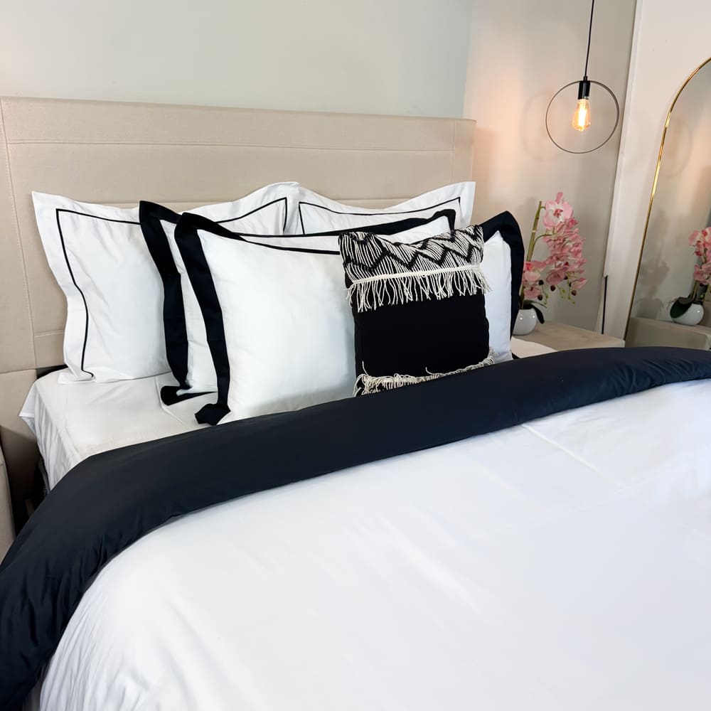 Duvet Cover Reversible 100% Algodón Egipcio Black