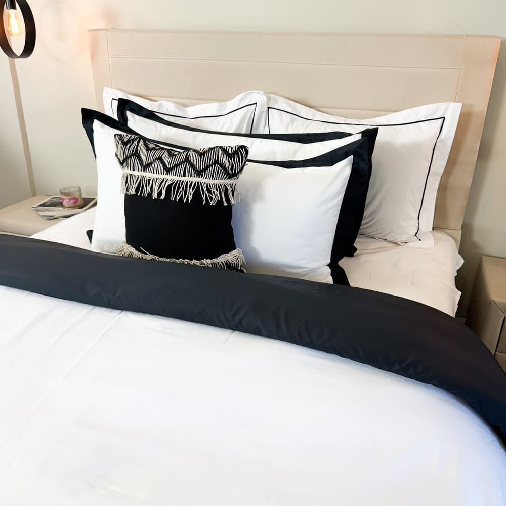 Duvet Cover Reversible 100% Algodón Egipcio Black