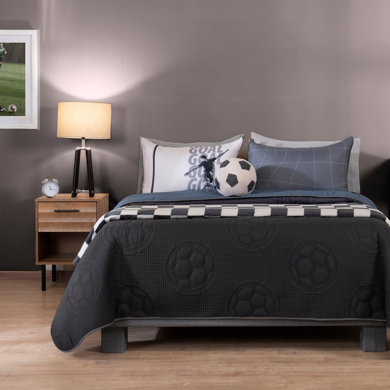 Cubrecama Reversible Soccer