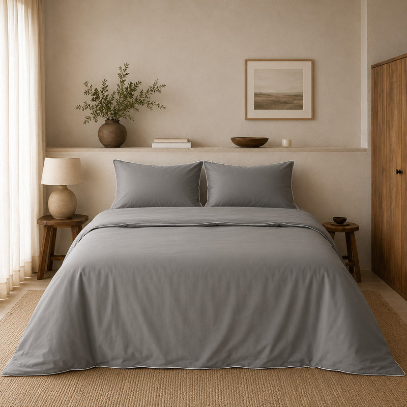 Duvet Cover De Bambú Lyocell Light Grey